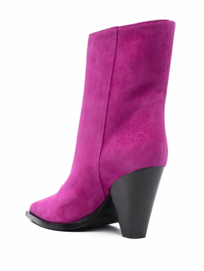 Shop Scarosso Emily Suede Boots In Pink