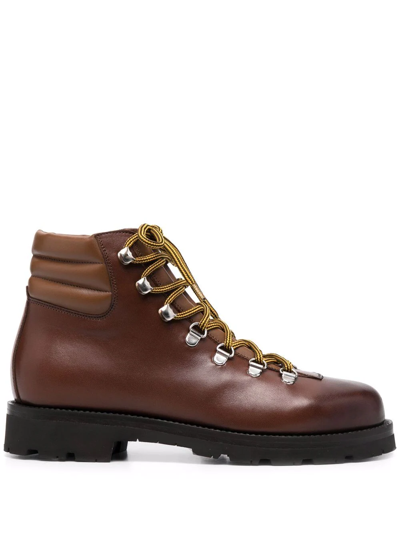 Shop Scarosso Catherine Lace-up Boots In Brown