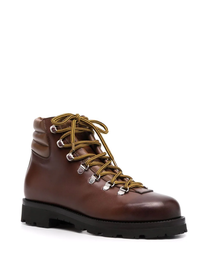 Shop Scarosso Catherine Lace-up Boots In Brown