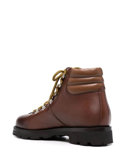 Shop Scarosso Catherine Lace-up Boots In Brown