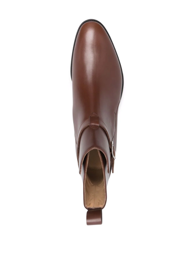 Shop Scarosso Damiano Leather Boots In Brown