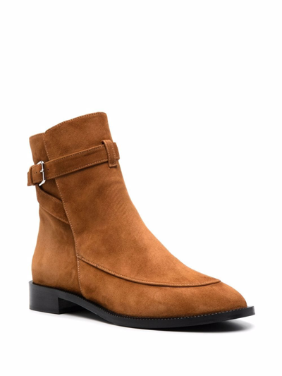 Scarosso Kelly Buckled Boots In Brown