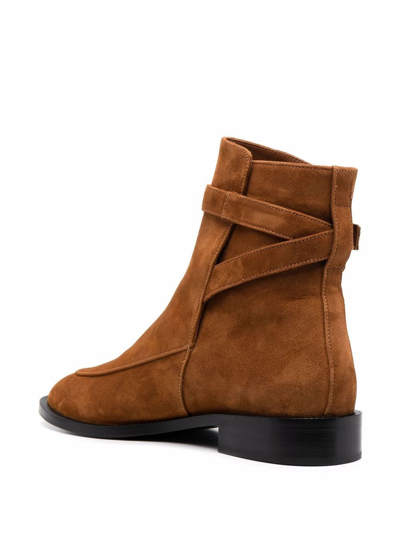 Scarosso Kelly Buckled Boots In Brown