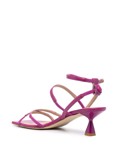 Scarosso Sally Leather Sandals In Pink
