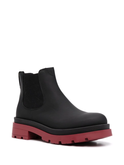 Shop Scarosso Janet Two-tone Boots In Black