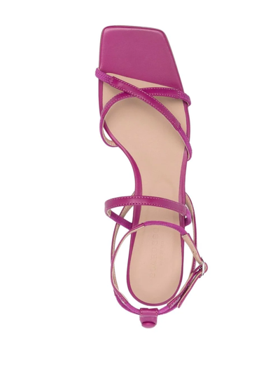 Scarosso Sally Leather Sandals In Pink