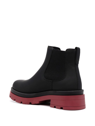 Shop Scarosso Janet Two-tone Boots In Black