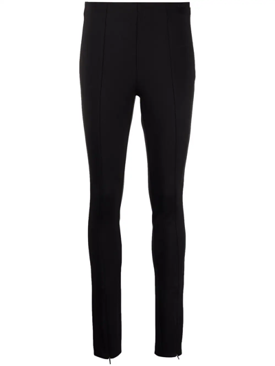 Shop Calvin Klein High-waisted Skinny Trousers In Black