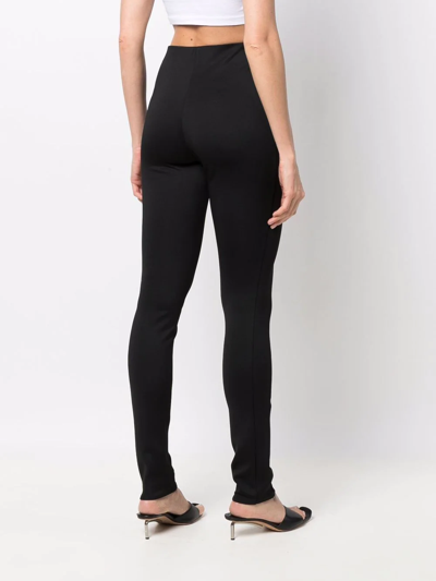 Shop Calvin Klein High-waisted Skinny Trousers In Black