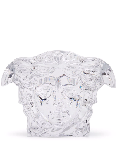 Shop Versace Medusa Grande Crystal Vase In White