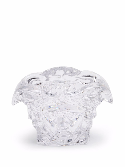 Shop Versace Medusa Grande Crystal Vase In White