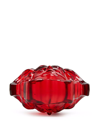 Shop Versace Medusa Lumiere Crystal Paperweight In Red