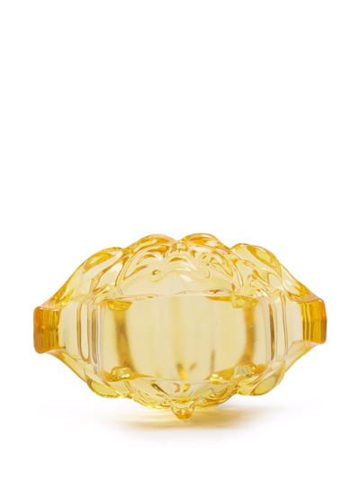 Versace Amber Medusa Paperweight In Yellow