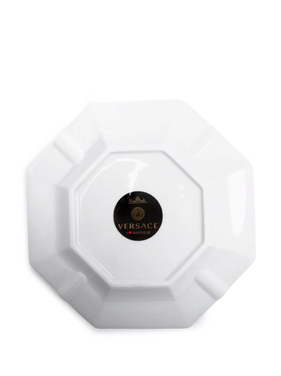 Shop Versace I Love Baroque Porcelain Ashtray In White