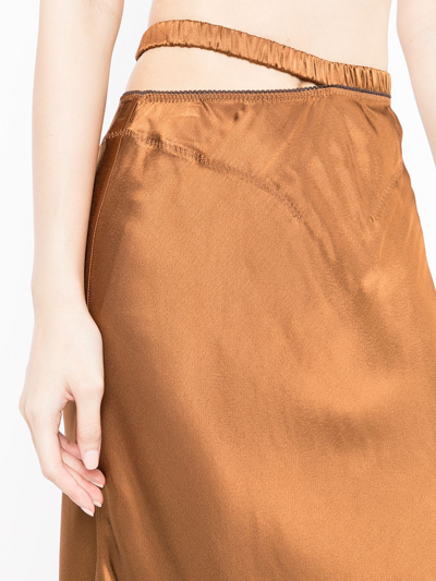 Shop Anna October Cut Out-detail Maxi Skirt In Brown