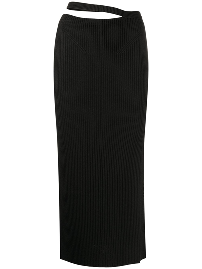 Shop Anna October Cut Out-detail Maxi Skirt In Black