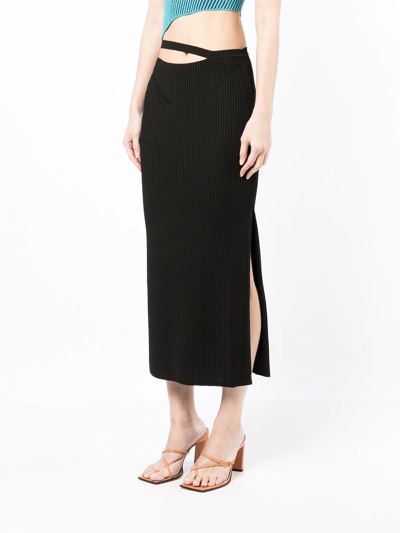 Shop Anna October Cut Out-detail Maxi Skirt In Black