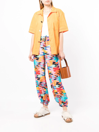 Shop Solid & Striped The Prem Graphic-print Trousers In Multicolour