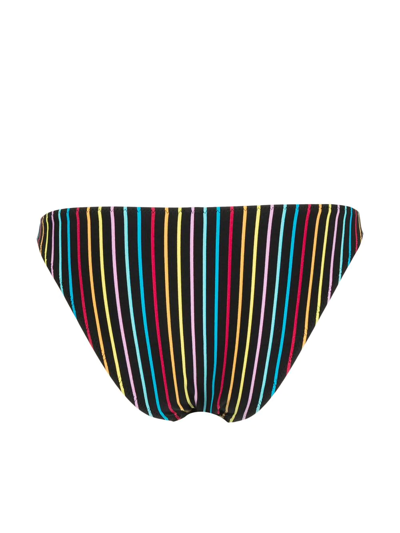 Solid & Striped The Elsa Pinstripe Bikini Bottoms In Black