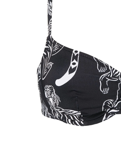 Shop Solid & Striped The Eva Tiger-print Bikini In Black