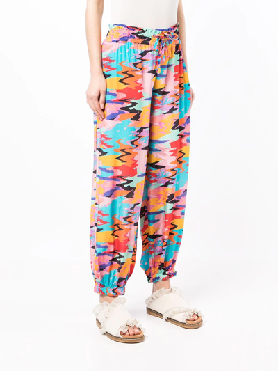 Shop Solid & Striped The Prem Graphic-print Trousers In Multicolour