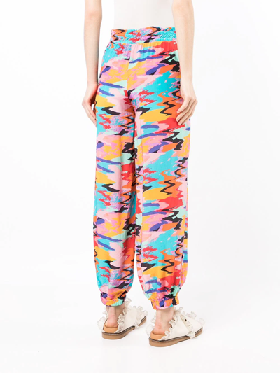 Shop Solid & Striped The Prem Graphic-print Trousers In Multicolour
