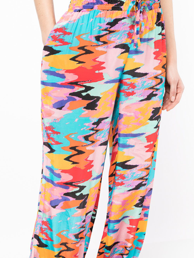 Shop Solid & Striped The Prem Graphic-print Trousers In Multicolour