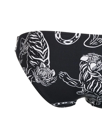 Solid & Striped The Eva Tiger-pint Bikini Bottoms In Black