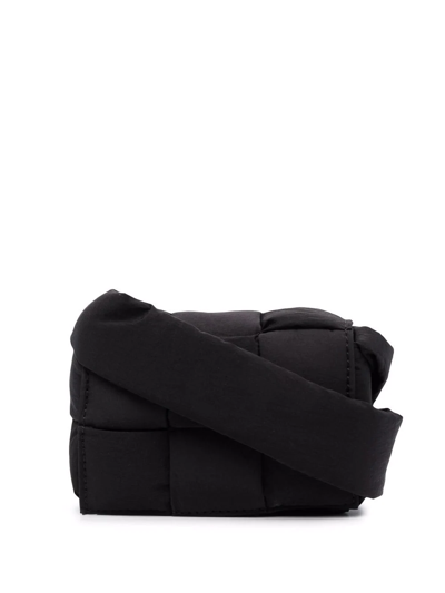 Shop Bottega Veneta Cassette Quilted Shoulder Bag In Black