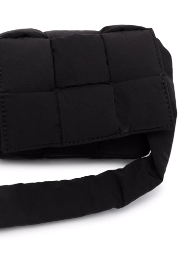 Shop Bottega Veneta Cassette Quilted Shoulder Bag In Black