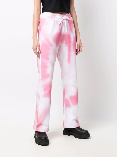 Shop Red Valentino Tie-dye Print Track Pants In Pink