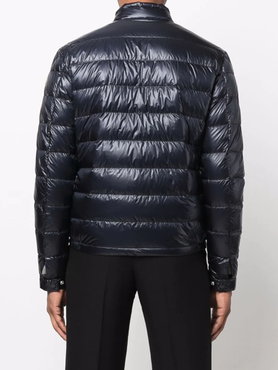 Shop Moncler Padded Down Jacket In Blue