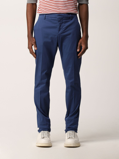 Shop Dondup Gaubert  Pants In Stretch Cotton In Blue