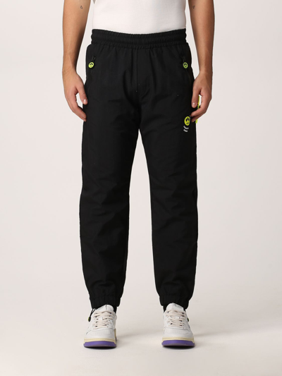 Shop Barrow Nylon Jogging Pants With Logo In Black