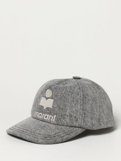 Shop Isabel Marant Baseball Cap With Logo In Grey