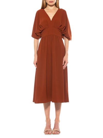 Shop Alexia Admor Women's August Midi Dress In Brown