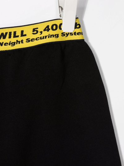 Shop Off-white Logo-waistband Track Pants In Black