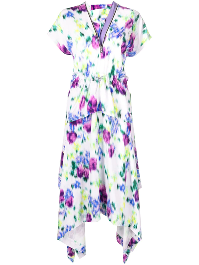 Shop Kenzo Floral-print Midi Dress In Multicolour