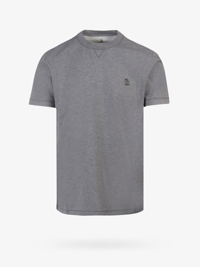 Shop Brunello Cucinelli T-shirt In Grey