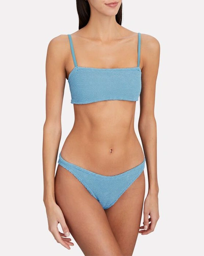 Shop Hunza G Gigi Bikini Set In Blue-med