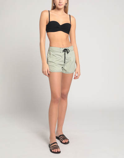 Shop Jil Sander Woman Beach Shorts And Pants Light Green Size Xs Polyamide, Elastane