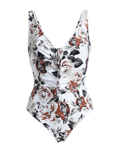 Shop Fisico Woman One-piece Swimsuit White Size S Polyamide, Elastane