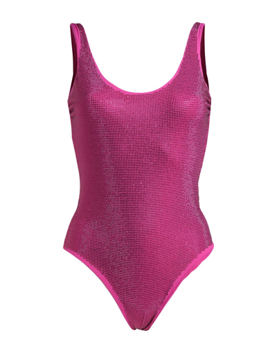 Shop Fisico Woman One-piece Swimsuit Fuchsia Size S Polyamide, Elastane In Pink