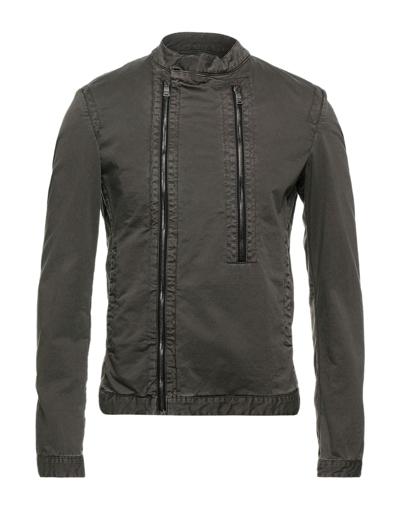 Shop Bikkembergs Man Jacket Military Green Size 38 Cotton, Elastane