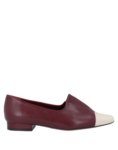 Shop L'autre Chose L' Autre Chose Woman Loafers Garnet Size 7 Soft Leather In Red