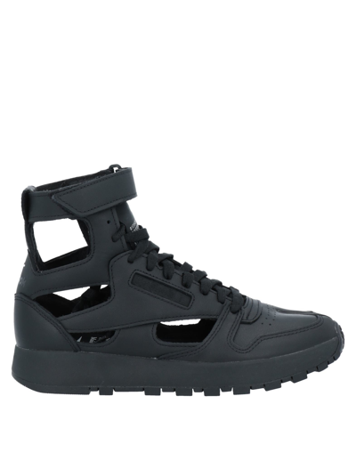 Shop Maison Margiela X Reebok Man Sneakers Black Size 7.5 Soft Leather