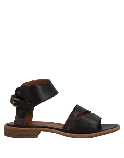 Shop Oxs O. X.s. Woman Sandals Dark Brown Size 6 Leather