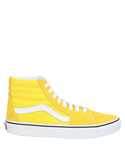 Shop Vans Woman Sneakers Yellow Size 5 Textile Fibers, Soft Leather