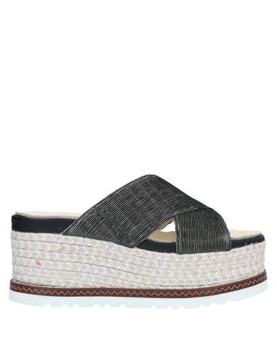 Shop Espadrilles Woman  Steel Grey Size 8 Textile Fibers