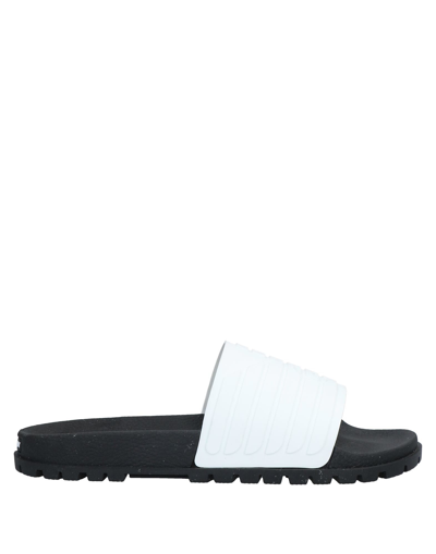 Shop Emporio Armani Man Sandals White Size 8 Rubber